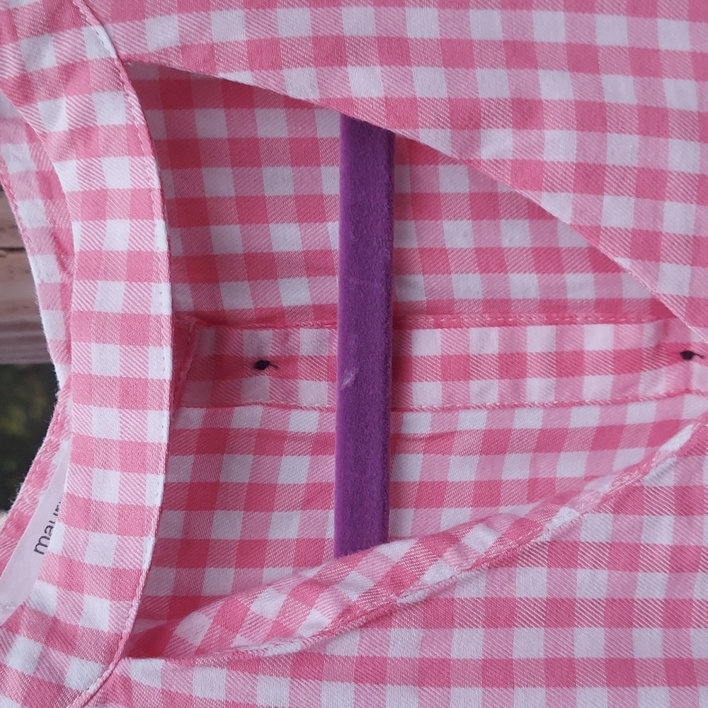 Maurices Checker Keyhole Front Button Down Back L… - image 4